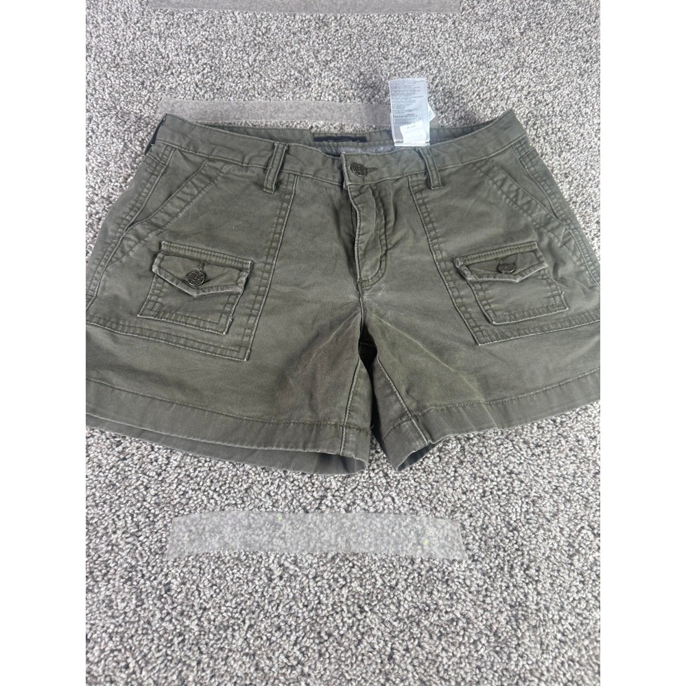 Banana Republic Cargo Shorts Women's Olive Green Cotton Stretch Utility - 4
